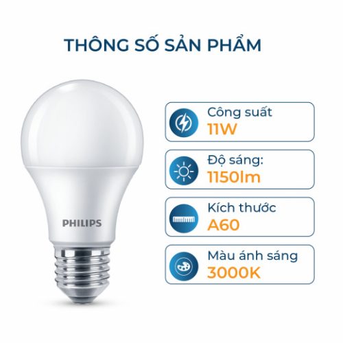 Bóng đèn Philips LED tiết kiệm điện Essential E27