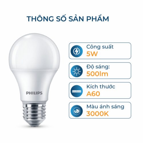 Bóng đèn Philips LED tiết kiệm điện Essential E27