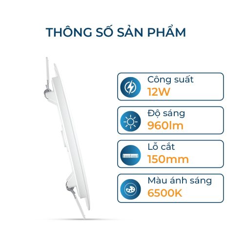 Bộ đèn âm trần Philips LED DL262 công suất (6W, 9W, 12W)