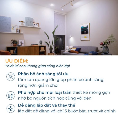 Bộ đèn ốp trần Philips LED tròn lắp nổi DN027C Công suất (9W, 12W, 15W, 19W)