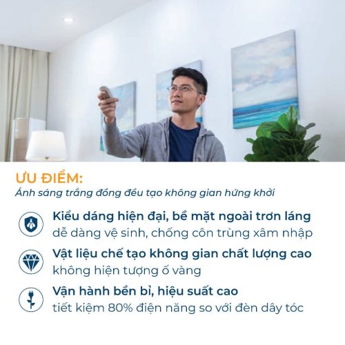 Bộ đèn ốp trần Philips LED tròn CL254 Công suất (12W,17W,20W) ánh sáng trắng